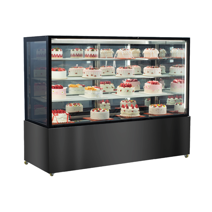 Exquisite Four Tiers Mirror Cake Display Refrigerators 1800mm Width