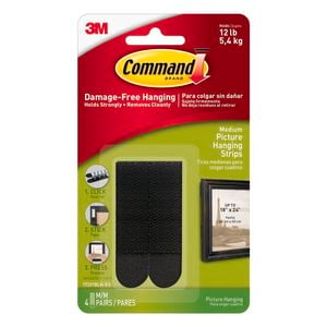 Command Medium Black Picture Hanging Strips