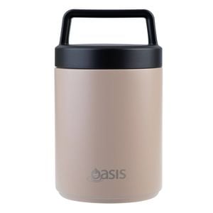 Oasis Insulated Food Flask With Spoon And Handle 480ml - Latte