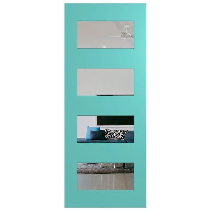 Hume Doors 1980 x 810 x 40mm Nexus 35 Entrance Door Glazed Etchlite - 810mm option_Glazed Etchlite
