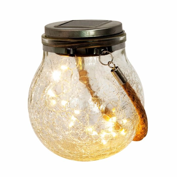 Solar Magic Decorative Crackle Glass Jar