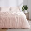 Dreamaker Superfine Washed Microfibre Quilt Cover Set Blush Pink Single Bed
