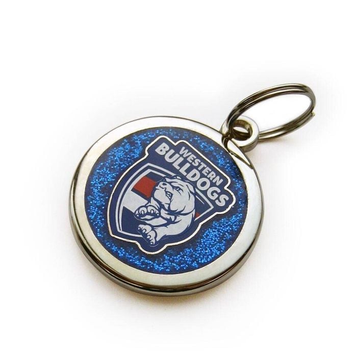 Afl Pet Id Tag - Western Bulldogs - Engravable - 25mm Diameter