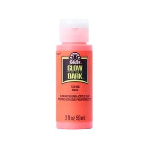 Folk Art Red Glow In The Dark Acrylic Paint