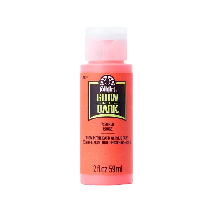 Folk Art Red Glow In The Dark Acrylic Paint
