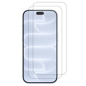 2 Pack MEZON Apple iPhone 18 Pro (6.3") Clear Tempered Glass Screen Protectors
