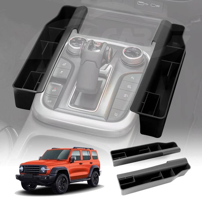 2 Pcs Center Console Gear Side Tray Storage Boxes for GWM Tank 300 2023-Onwards Armrest