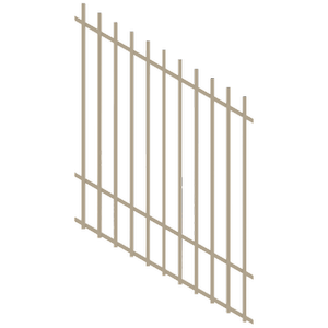ProtectorAl 350 - 1200 x 1500mm Paperbark Raked Up to 15º Batten Pool Fence Panel