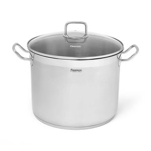 Fissman Stockpot Tahara Series Stainless Steel With Glass Lid 15.5L
