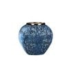 SOGA 21x22cm Floral Ceramic Vase – Blue