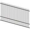 ProtectorAl 1201 - 2400 x 1500mm Black Satin Raked Up to 15º Picket Top Pool Fence Panel - Black