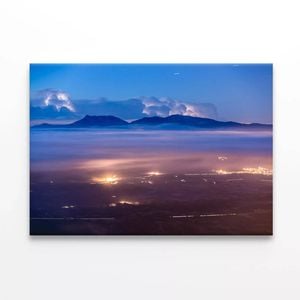 Sunrise with Fog from Catalonia  Print 100% Australian Made 90 x 60cm  (Stretched)