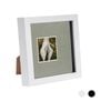Nicola Spring 6 x 6 3D Shadow Box Photo Frame - Craft Display Picture Frame with 2 x 2 Mount - Glass Aperture - White