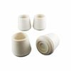 Surface Gard 32mm White Round External Rubber Chair Tips - 4 Pack
