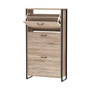 Artiss Storage Shoe Rack Organiser 3 Drawers Oak