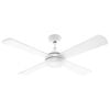 Arlec 130cm White 4 Blade Grid Connect Smart DC Ceiling Fan With LED Light And Remote