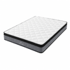 Aleato 25cm King Single Spring Mattress Medium Firm Latex Foam, with 7-Zone Pocket Spring System and Breathable Euro Top