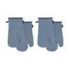 2x 2pc Eco Ladelle Cotton Fabric Durable Oven Mitts Set Cookware Blue
