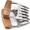 Provecta 2 Piece Stainless Steel BBQ Meat Claws with Wooden Handles