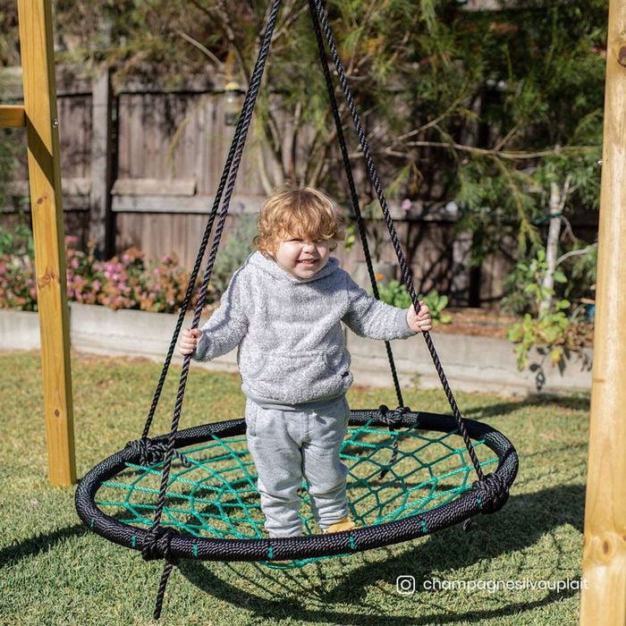 Lifespan Kids Oakley Swing Set with 1m Spidey Web Swing Bunnings