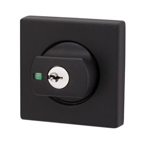 Lockwood Black Square Rose Paradigm 005 Double Cylinder Deadbolt
