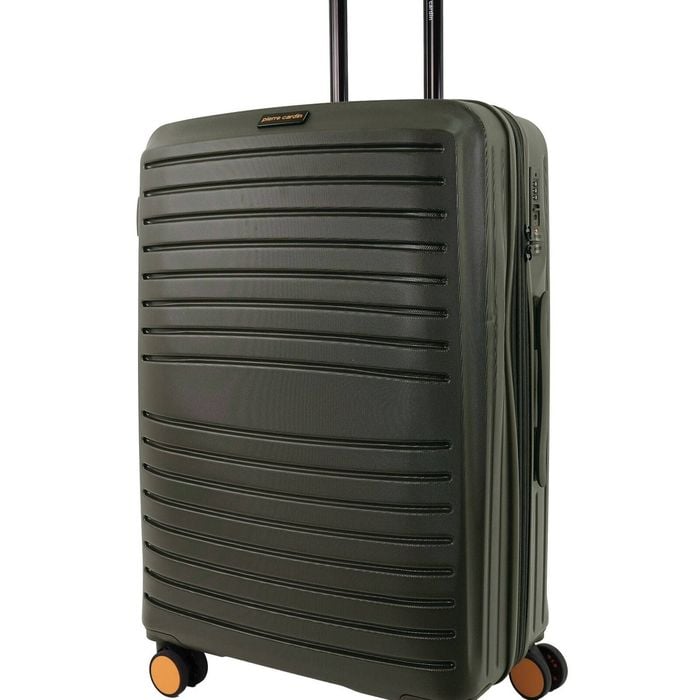 Pierre Cardin Classic Medium 113l Hard Shell Case Suitcase Travel Luggage Olive