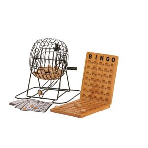 Bingo - Metal Cage with Wooden Scoreboard
