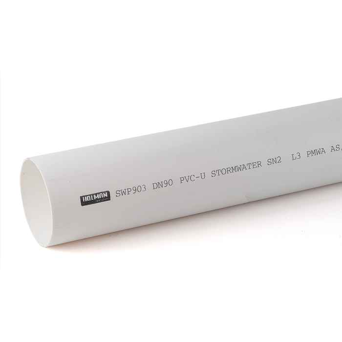 Holman 90mm x 3m PVC Stormwater Pipe
