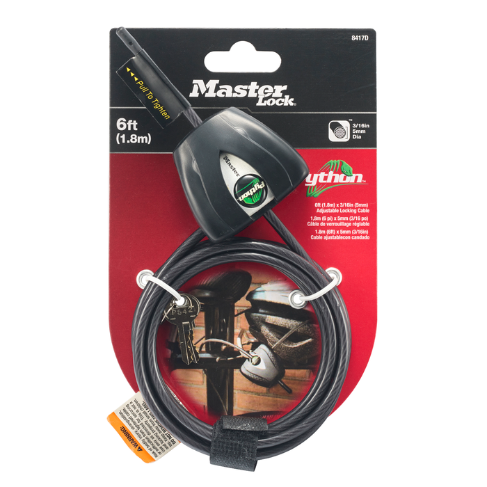 Master Lock x 5mm Mini Python Adjustable Locking Cable