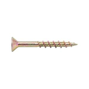Zenith 10G x 40mm Countersunk Rib Head Chipboard Screws - 50 Pack