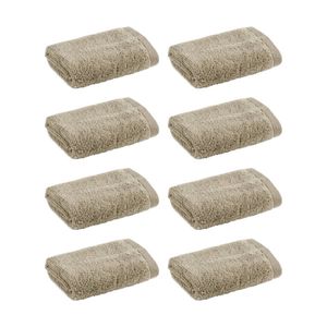 8PK Christy Cirrus Face Washer Combed Cotton 450GSM Fast Drying Latte