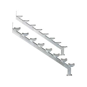 Galintel 8 Tread Galvanised Steel Dual Stair Stringer - 2 Pack