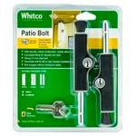 Whitco Black CYL4 Patio Bolt - 2 Pack