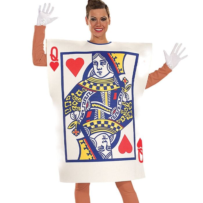 Queen Of Hearts Womens Play Card Tabard Costume - Standard