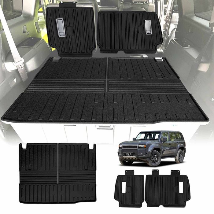 Boot Liner Back Seat Protector for Toyota Prado 250 Series 7-Seater 2024-Onwards Cargo Trunk Kick Mat