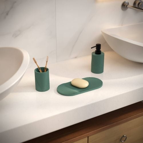 Living Elements Bathroom Sea Green Soap Dish - Bunnings Australia
