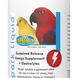 Vetafarm Spark Liquid Energy Supplement + Electrolytes for Birds 1L