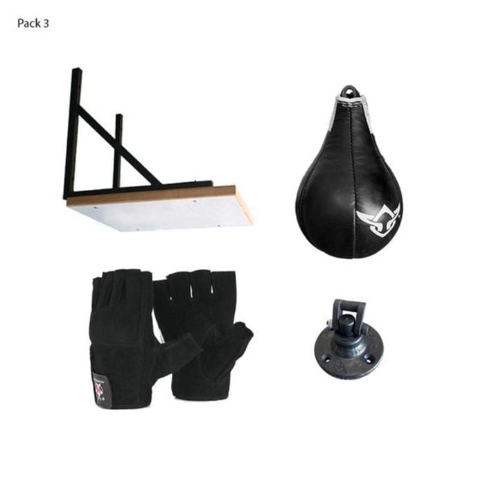 Speedball Frame with Leather Speed ball and Gloves Bundle