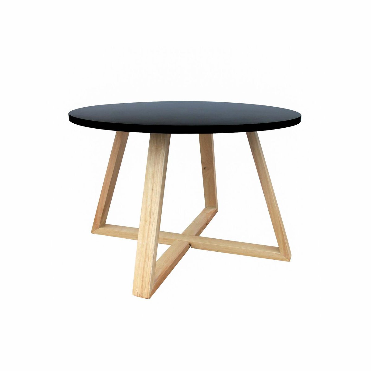CHOTTO - Juji Round Top Coffee Table - Black - 70cm - Bunnings Australia