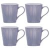 4pc Ladelle Marguerite Stoneware Drink/Beverage Mug 400ml Set Powder Blue