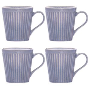 4pc Ladelle Marguerite Stoneware Drink/Beverage Mug 400ml Set Powder Blue