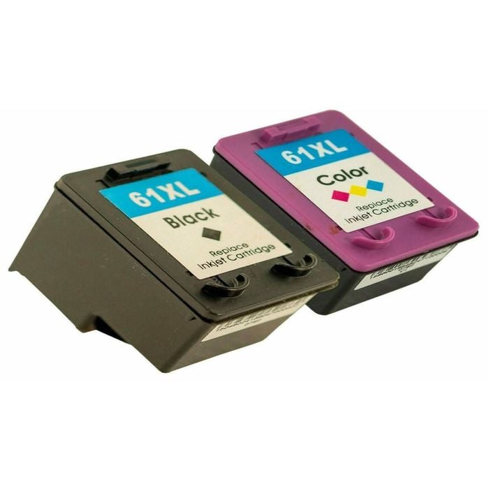 2 Pack Hp 61xl Compatible High Yield Inkjet Cartridges [1bk+1tri]