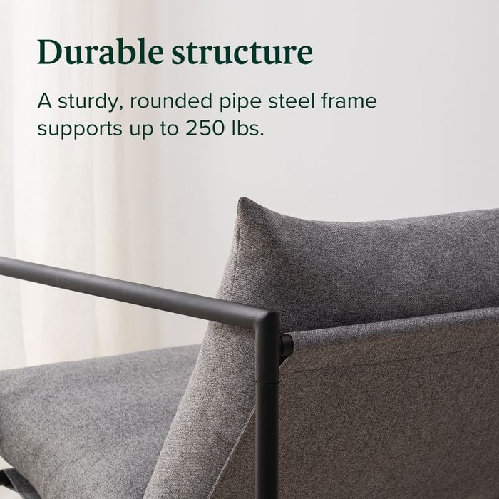 ZINUS Aidan Sling Accent Chair Metal Frame Armchair with Foam - Main Image