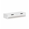 White Monitor Stand with Drawers