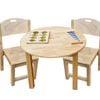 Rubberwood Round Table 75cm & 2 Stacking Chairs