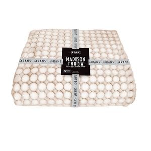 Rans Madison Plush Throw - Linen