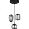 CLA Lighting Pino Interior Smokey Black Mirror Finish multiple Pendant Light