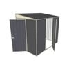 Build-a-Shed 1.5 x 2.3 x 2m Dual Single Hinged Door Narrow Skillion Shed - Grey