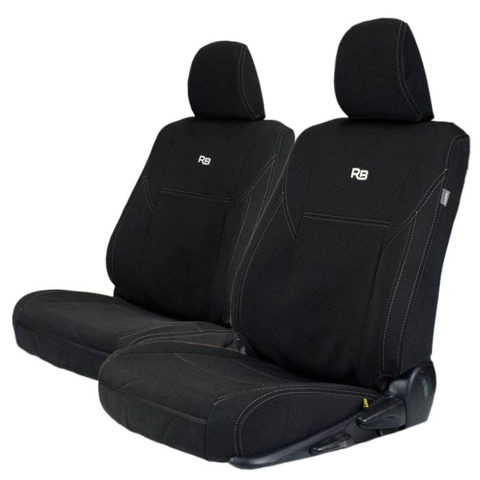 Razorback 4x4 Neoprene Front Seat Covers For a Toyota HiLux 8th Gen (Cloth Seats Only)