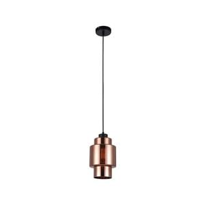 CLA Lighting LAMINA Copper Coloured Glass Pendant Light - Oval Cylinder